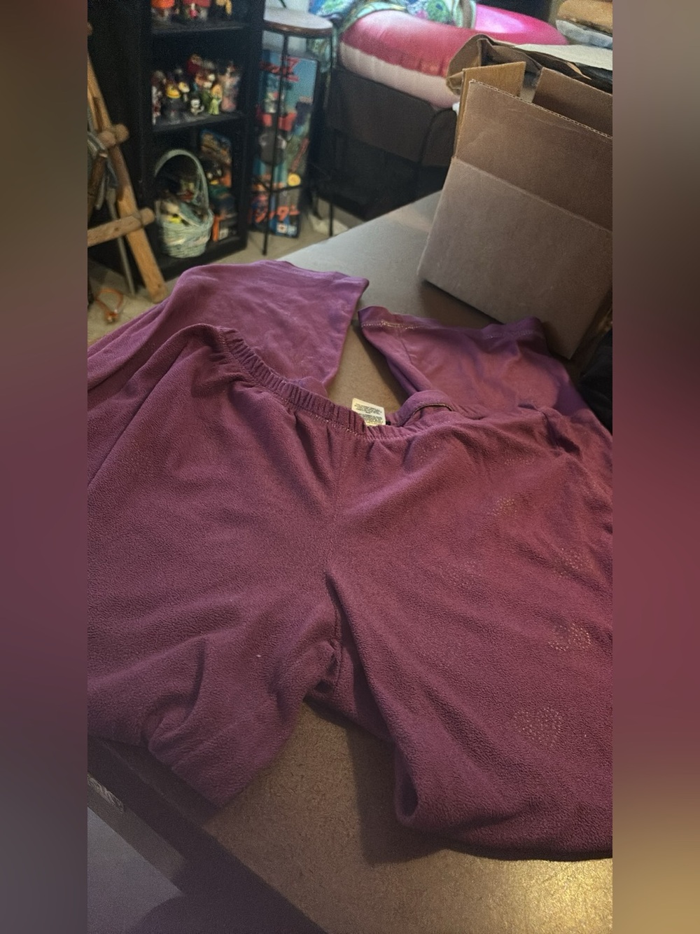 Women’s Cozy Fleece Top and Pants Set - Plum